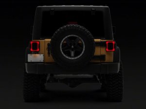 Jeep Wrangler JK LED Tail Lights - Rear - Raxiom - Axial Series - Black - `07-`18