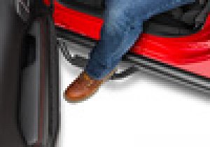 Jeep Gladiator Nerf Step - N-Fab - Wheel to Wheel, 3 in. Main Tube Diameter, 2 Steps per Side - Textured Black - `20-`24