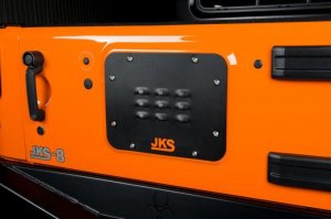 Jeep Wrangler JK Tailgate Vent Cover - JKS Manufacturing - Louvered - Gloss Black - `07-`16