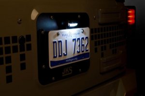 Jeep Wrangler JK License Plate Relocation Kit - Rear - JKS Manufacturing - Black - `07-`16