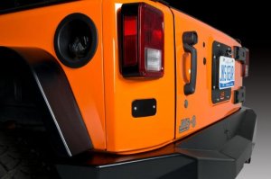 Jeep Wrangler JK License Plate Relocation Kit - Rear - JKS Manufacturing - Black - `07-`16