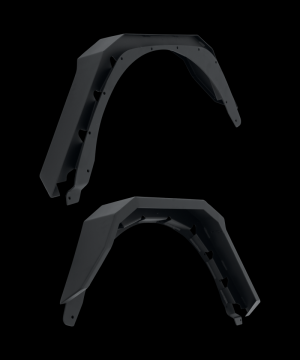 Jeep Wrangler JL Fender Flares - Rear - Body Armor 4x4 - High Clearance Flat Design - Black - `18-`21