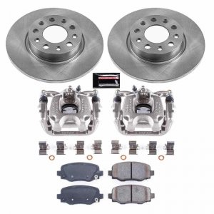 Jeep Renegade Brake Kit - Rear - Smooth Rotors + Ceramic Pads + Calipers - Powerstop - Autospecialty