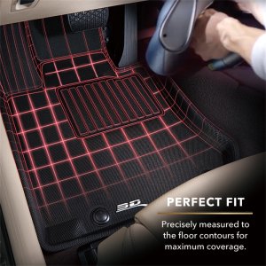 Jeep Gladiator Floormat - Front - 3D MAXpider - Kagu - Black - `18-`20
