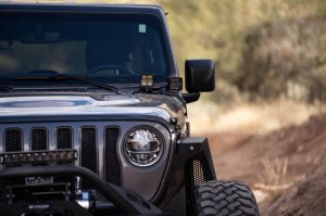 Jeep Gladiator Light Bar Mounts - Cowl - DV8 Offroad - Cowl Light Bar Bracket - Black - `20-`22
