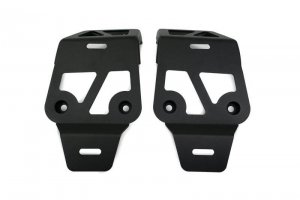 Jeep Gladiator Light Bar Mounts - Cowl/A-pillar - DV8 Offroad - Dual Pod Light Mounts - Micro-texture black - `20-`22