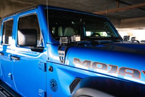 Jeep Gladiator Light Bar Mounts - Cowl/A-pillar - DV8 Offroad - Dual Pod Light Mounts - Micro-texture black - `20-`22