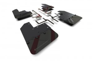 Jeep Gladiator Mud Flap - Rally Armor - UR Black Flap/Green Logo - Black Flap/Army Green Logo - `19-`24