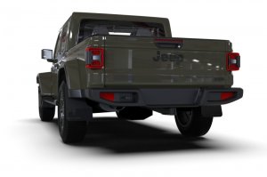 Jeep Gladiator Mud Flap - Rally Armor - UR Black Flap/Green Logo - Black Flap/Army Green Logo - `19-`24