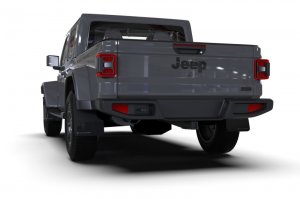 Jeep Gladiator Mud Flap - Rally Armor - UR Black Flap/Green Logo - Black Flap/Army Green Logo - `19-`24