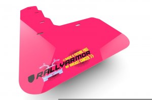 Jeep Wrangler JL Mud Flap - Rally Armor - BCE Logo - Pink - `18-`24