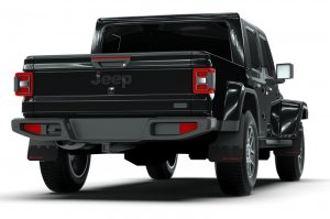 Jeep Gladiator Mud Flap - Rally Armor - Black / Metallic Black Logo - `19-`25