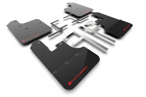 Jeep Gladiator Mud Flap - Rally Armor - UR Series - Black/Red - `19-`25