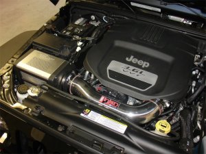 Jeep Wrangler JK Short Ram Intake - Injen - Power Flow - Polished - 3.6L V6 - `12-`17