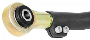 Jeep Gladiator Trac Bar - Front - RockJock - Johnny Joint, Organically Shaped Forging, Chromoly, Adjustable, Greasable - Semi-gloss black powder coat