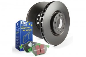 Jeep Renegade Brake Pads + Rotors - Front - RK Series Premium Rotors - Greenstuff Brake Pads