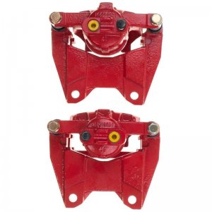 Jeep Wrangler JK Caliper Pair - Rear - PowerStop - With Bracket - Red - `07-`18