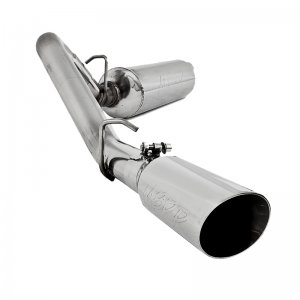 Jeep Wrangler JK Catback Exhaust - Single Side - MBRP - Armor Plus, T409 Stainless Steel - Inline-4 2.5L, Inline-6 4.0L - `00-`06