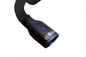 Jeep Wrangler JK Axle-Back Exhaust System - Injen - Stealth - Black - 3.6L/3.8L - `07-`18