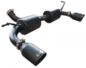 Jeep Wrangler JK Axle-Back Exhaust System - Injen - Stealth - Black - 3.6L/3.8L - `07-`18