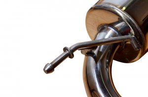 Jeep Wrangler JK Axle-back Exhaust - Rear - Injen - Dual Muffler - Black - V6-3.6L - `07-`18