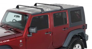 Jeep Wrangler JL Vortex SG Roof Rack - Rhino-Rack - 2 Bar - Black - `07-`22