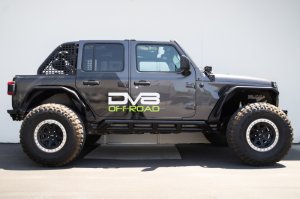 Jeep Wrangler JL Rock Sliders - DV8 Offroad - FS-15 Series - Black - `18-`23
