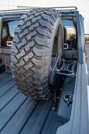 Jeep Gladiator Tire Carrier - In-Bed - DV8 Offroad - Stand Up - Black - `19-`0