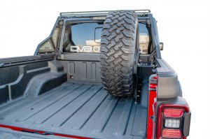 Jeep Gladiator Tire Carrier - In-Bed - DV8 Offroad - Stand Up - Black - `19-`0