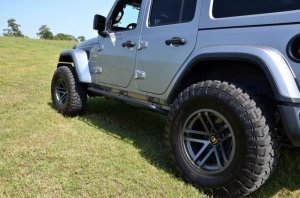 Jeep Wrangler JL Trail Slider Steps - Cab Length - N-Fab - Textured Black - `18-`24