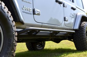 Jeep Wrangler JL Trail Slider Steps - Cab Length - N-Fab - Textured Black - `18-`24