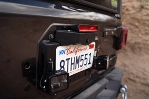 Jeep Wrangler JL Spare Tire Delete Kit - DV8 Offroad - With Light Mounts - `18-`22