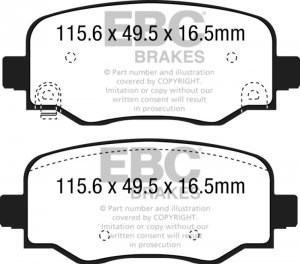 Jeep Renegade Brake Pads - Rear - EBC - Ultimax2 