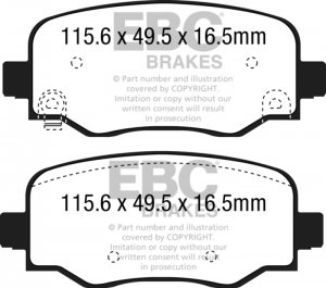 Jeep Renegade Brake Pads - Rear - EBC - Ultimax2 