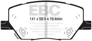 Jeep Renegade Brake Pads - Front - EBC - Ultimax2 
