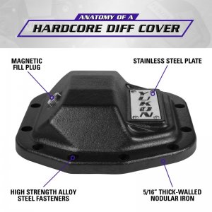 Jeep Wrangler JL Differential Cover - Front - Yukon Gear & Axle - Nodular Iron - Black - 2018