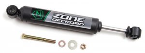 Jeep Wrangler JK Steering Stabilizer - Single - Zone Offroad - Black - `07-`18