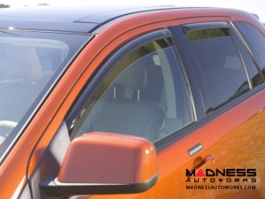 Jeep Compass Side Window Air Deflectors - Smoke - 4pc - by AVS (2017-2025) Jeep Compass Side Window Air Deflectors - Smoke - 4pc - by AVS (2017-2025)