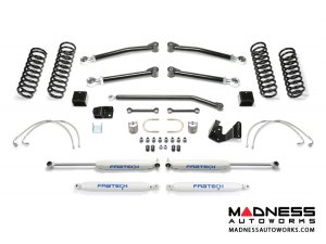 Jeep Wrangler 3" Trail II System w/ Performance Shocks by FABTECH - 2 Door JK (Short Arm)