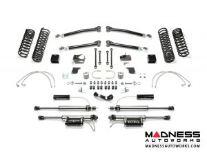 Jeep Wrangler 3" Long Travel Trail System w/ 2.25 Resi Dirt Logic Shocks by FABTECH - 4 Door JK (Short Arm)