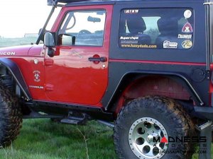 Jeep Wrangler JK Overline Rear Flare Mounting Exoskin - Pair - 4 Door 