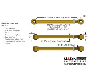 Jeep Wrangler JK Game-Changer 3.5&quot; Suspension - No Shock Edition 