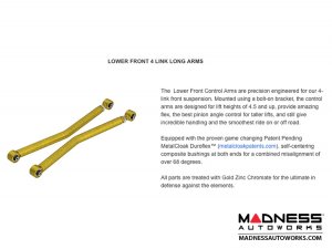 Jeep Wrangler JK 4-Link Long Arm Compound Suspension System - 4.5"/5.5" - 6Pak Edition 