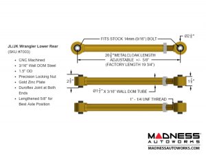 Jeep Wrangler JL Duroflex Control Arms - Full Set 