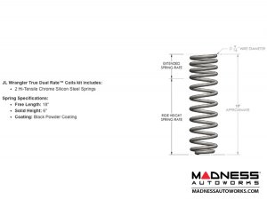 Jeep Wrangler JL 3.5" True Dual Rate Coils - Rear Pair - 4 Door 