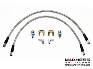 Jeep Wrangler JK Brake Conversion Kit - 14" Rotors - Wilwood Superlite 4R 4 Piston Front Brake Upgrade Kit (Red Powder Coated Calipers / SRP Drilled & Slotted Rotors)