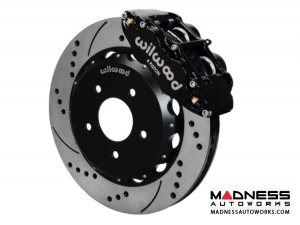 Jeep Wrangler JK Brake Conversion Kit - 12.88" Rotors - Wilwood Superlite 4R 4 Piston Front Brake Upgrade Kit (Black Powder Coated Calipers / SRP Drilled & Slotted Rotors)