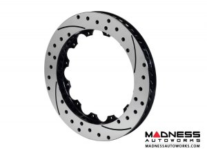 Jeep Wrangler JK Brake Conversion Kit - 14" Rotors - Wilwood Superlite 4R 4 Piston Front Brake Upgrade Kit (Red Powder Coated Calipers / SRP Drilled & Slotted Rotors)