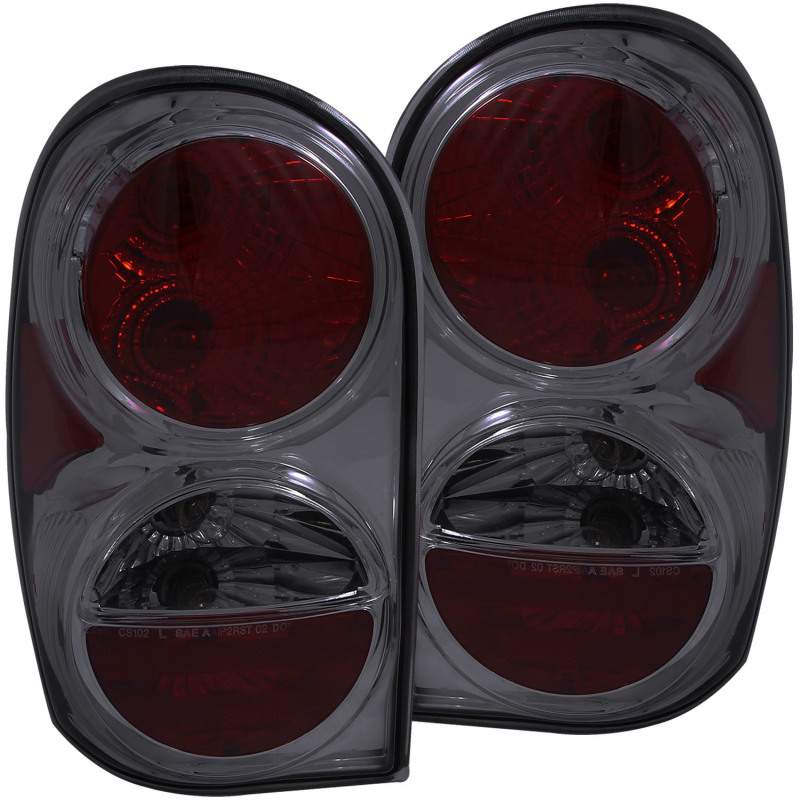 Jeep Liberty Taillights - Rear - ANZO - Smoke - `02-`07