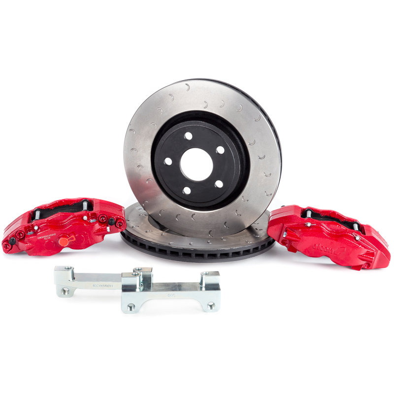 Jeep JL Brake Kit - Front - Alcon - 6-Piston Calipers + 350x32mm Rotors - Red - `18-`27